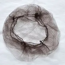 Одноразовые сетки для волос 5 мм нейлоновая сетка для волос с начесом коричневого цвета с "эластичным краем"