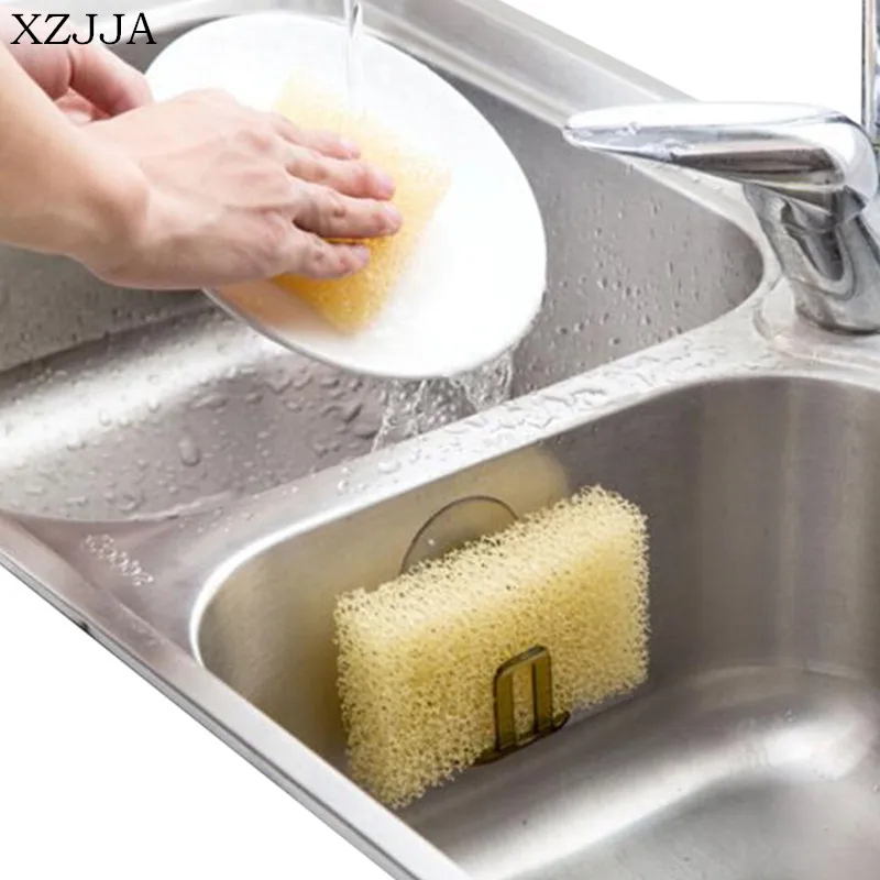 XZJJA المطبخ بالوعة الإسفنج مصاصة تخزين حاملي الحمام أجهزة غسل الصابون المرحاض تجفيف رف البلاستيك المنظم استنزاف رفوف
