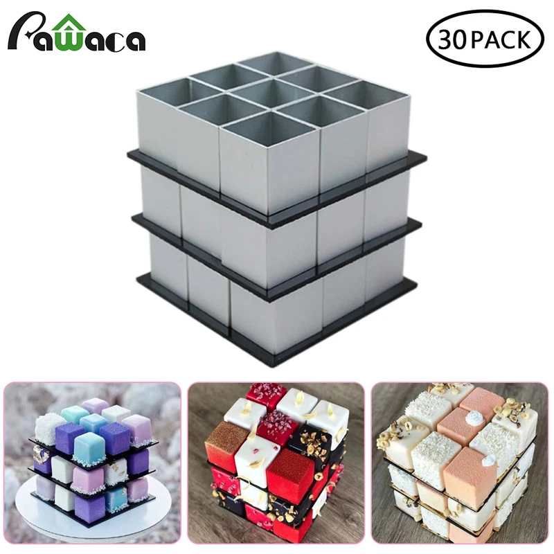 

Metal Magic Cube Mousse Cake Mould Cake Tool Magic Square Cake Mold Fondant Chocolate Mousse Cake Mould Dessert Baking Tools