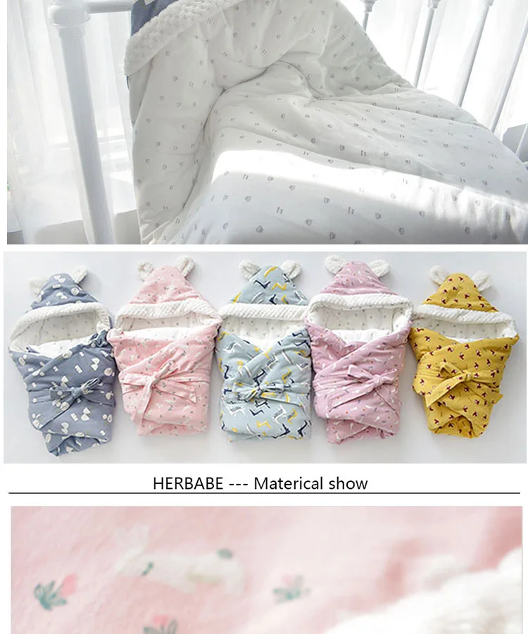 Herbabe детское одеяло для новорожденных, 80x80 хлопок, детские коляски, спальные мешки, детское Пеленальное Одеяло, муслиновый набор пеленок, одеяло