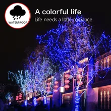 Светодиодный звёздные гирлянды Фея медный провод DC12V 2A адаптер питания Водонепроницаемый для рождественской вечеринки свадебных мероприятий на открытом воздухе украшения