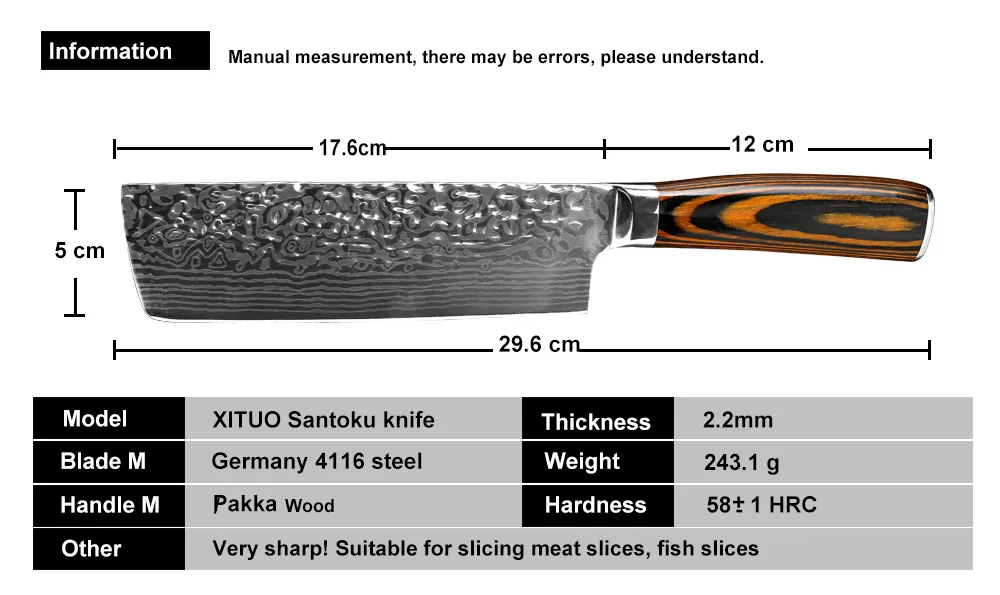 XITUO китайский нож шеф-повара японский дамасский лазерный узор ручной ...