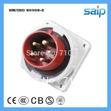 CEE/IEC международной Стандартный IP67 промышленный Штепсель для настенной розетки с 400 V, 16A, 5 полюсов