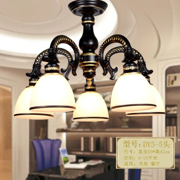 chandelier creative garden lighting European style living room ceiling lamp iron bedroom retro American village restaurant ZX190 american iron ceiling chandelier modern european bedroom living room lamp restaurant 3 5 6 8 circulars milky lampshade wall lamp