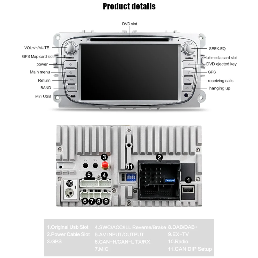 Top Eunavi Double 2 Din 7 Inch Car DVD Radio Player For FORD/Mondeo/S-MAX/C-MAX/Galaxy/FOCUS 2 with GPS Navigation 1080P Free Map BT 3 Top Eunavi Double 2 Din 7 Inch Car DVD Radio Player For FORD/Mondeo/S-MAX/C-MAX/Galaxy/FOCUS 2 with GPS Navigation 1080P Free Map BT 3