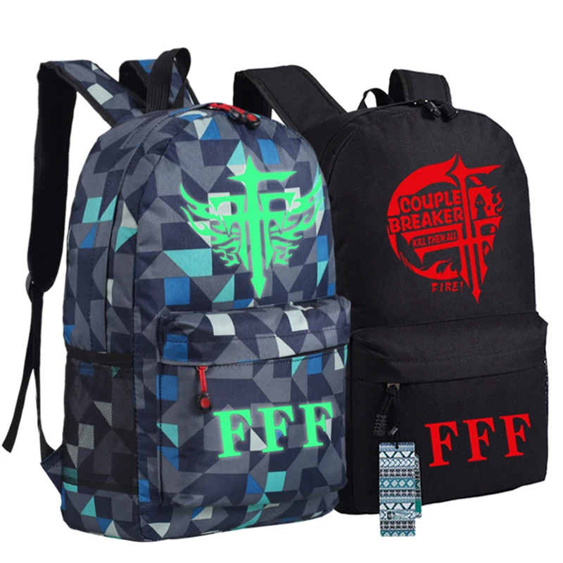 Fashion Cartoon font b Backpack b font FFF Print Oxford Bookbags font b Backpack b font