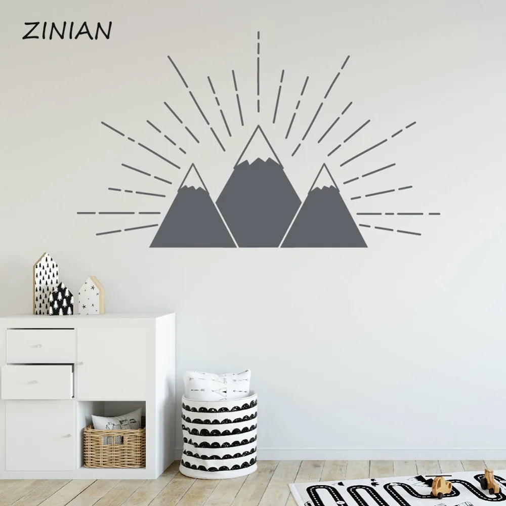 Mountain Wall Decal Home Decor Bedroom Vinyl Wall Stickers for Kids
