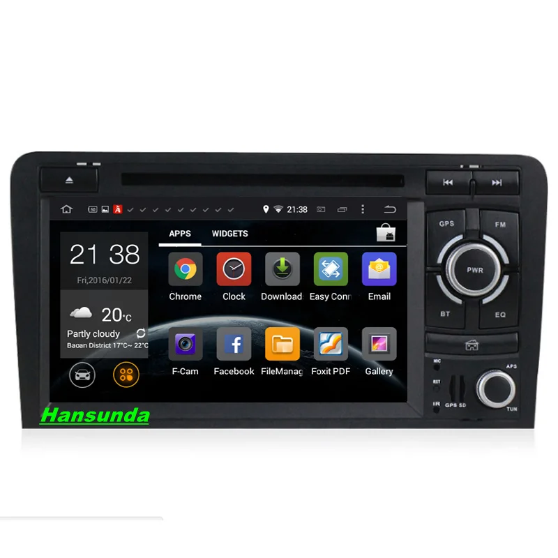 Top Android 7.1 CPU Quad Core 2G+16G Car DVD Player For Audi A3  S3 with CAN BUS 3G 4G Wifi  Radio GPS Navigation Buetooth DAB ODB 2