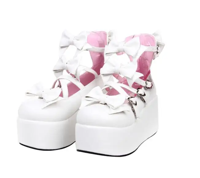 Lolita pink Mujeres Tacones 8 Black Impresión 5cm Vestido 8cm Nueva Plataformas Zapatos black Angelical 7cm 33 Cm Mujer Princesa Chica white 47 7cm Bombas Partido Señora 8cm Cosplay Mori white zwxBX7wqa