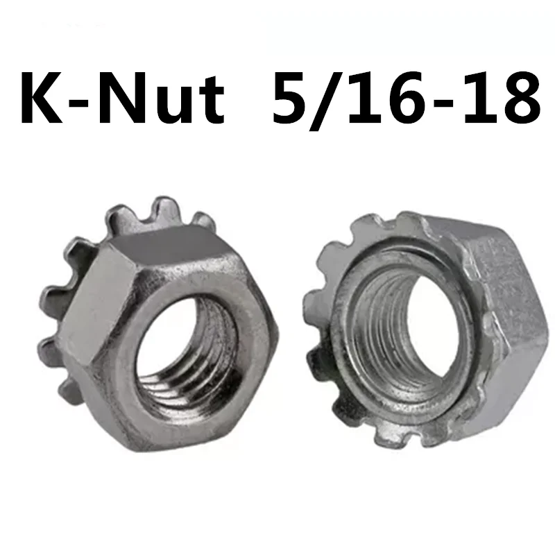 100pcs/lot 5/16 18 Stainless steel Kep K nutin Nuts from Home