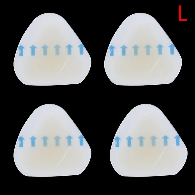 4 шт./компл. дома на плоской подошве носить наклейка пятки клей гидроколлоидная гель в блистерной упаковке штукатурка патч для педикюра силиконовый гелевый мягкий чехол наклейка пятки - Цвет: L