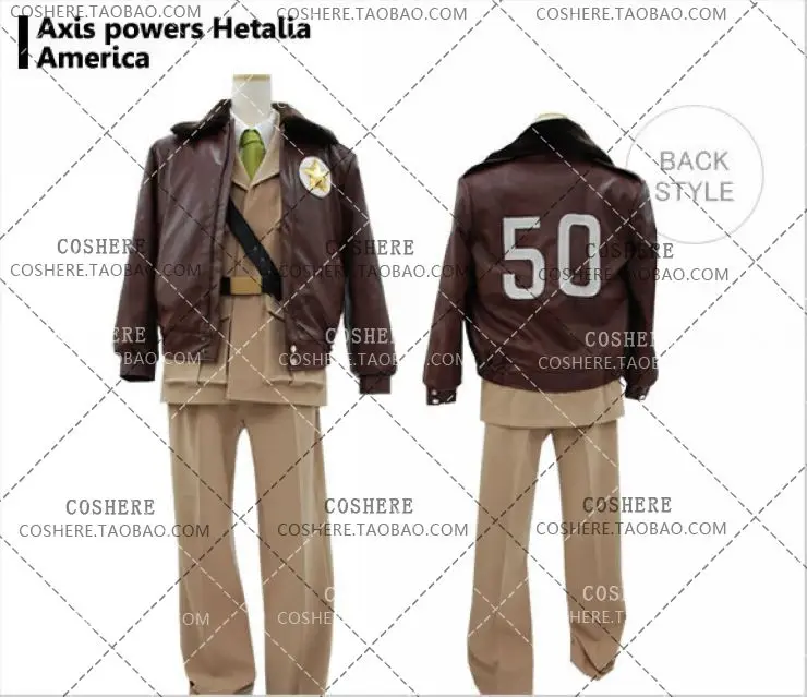 

Axis Powers Hetalia Alfred F. Jones America military uniform cosplay costume any size 11