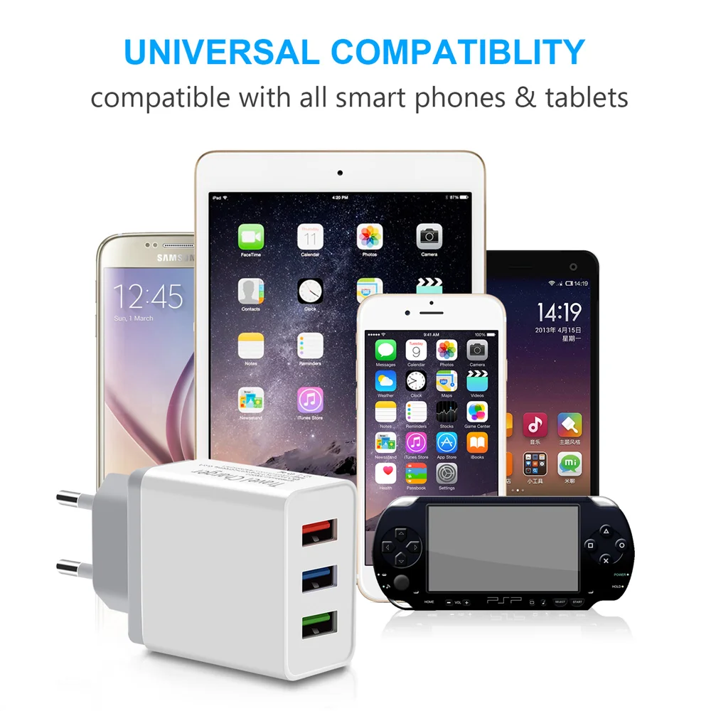 AIFFECT USB شاحن آيفون X 8 7 باد سريع جدار شاحن سامسونج S9 شياو mi mi 8 هواوي 1 2 3 منافذ المحمول الهاتف شاحن