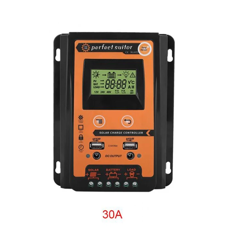 

charge controller 12V24V Solar Charge Controller Solar Panel Battery Regulator Dual USB LCD Display Top Quality