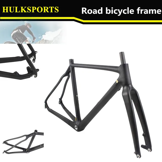 Cheap HK-CX027-D New hot sale cyclocross  bike frame   custom Toray T700 super light  disc brake full carbon frame +  fork