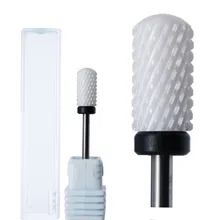 Ограниченной Белый Керамика ногтей Бурильные долото большой ствола гладкая Топ бит электробурового Маникюр машина Интимные аксессуары Инструменты для маникюра