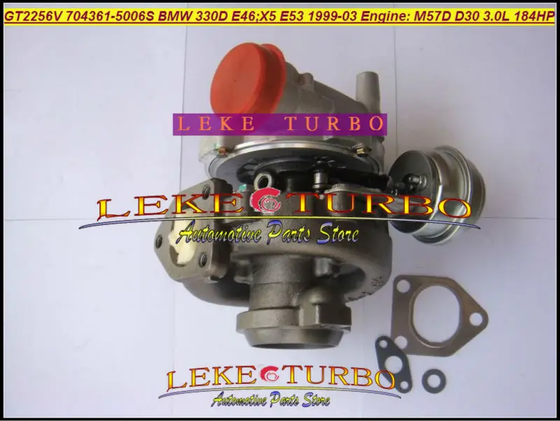 Free Ship GT2256V 704361 704361-5006S 704361-0005 116522499509 22499519 Turbo For BMW 330D E46 X5 E53 1999-04 M57D M57 D30 3.0L |