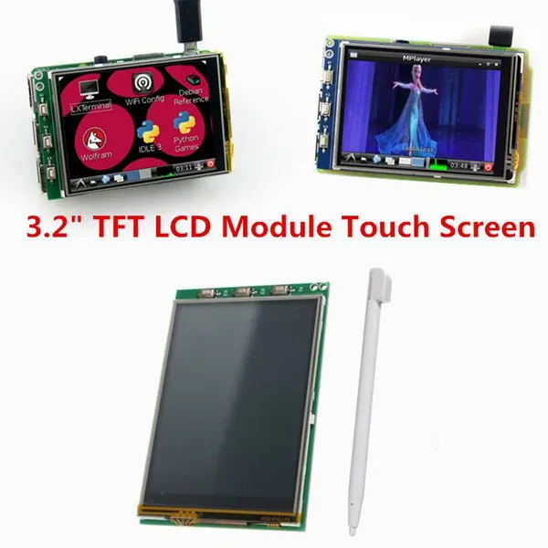 3,2 дюймов TFT lcd дисплей модуль сенсорный экран для Raspberry Pi B+ B A+ Raspberry pi 3