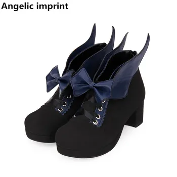 

Angelic imprint woman mori girl lolita cosplay shoes lady high heels pumps women princess college dress party shoes 6cm 33-47