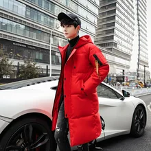 Новинка года; зимняя теплая куртка с капюшоном и длинным рукавом; Длинная Куртка-пуховик для отдыха; Повседневная парка на молнии с хлопковой подкладкой