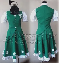 El Envío Gratuito! touhou Project Youmu Konpaku Cosplay Camisa + Chaleco + Falda + Headwear + Bowknot
