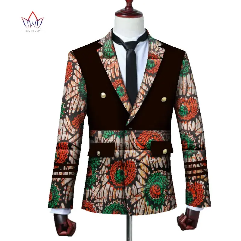 

BRW 2017 African Jacket For Men African Long Sleeve Top Mens African Clothing Dashiki African Print Blazer Men Outfits WYN344