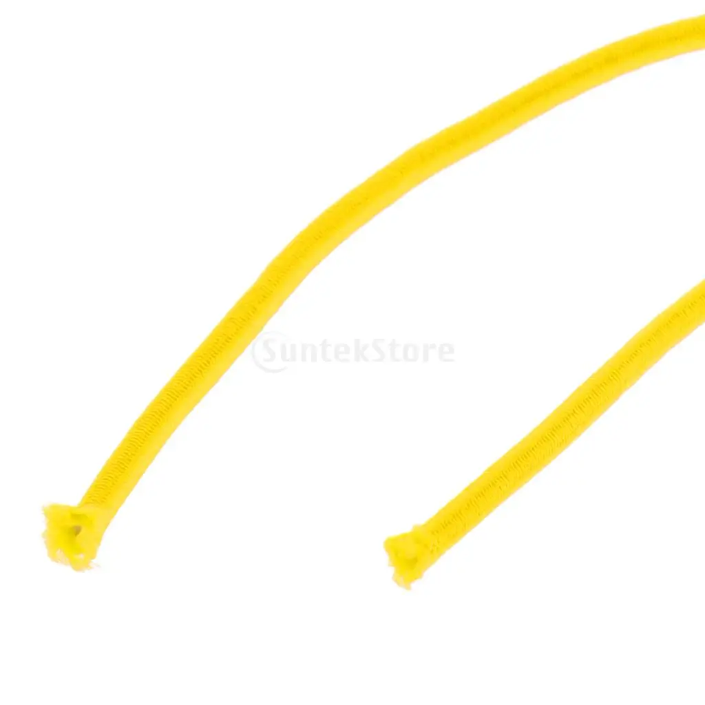 3mm Dia. 0.5-100m High Elastic Bungee Rope Shock Cord Tie Down Roof Racks Boats Trailer Yellow/ Green