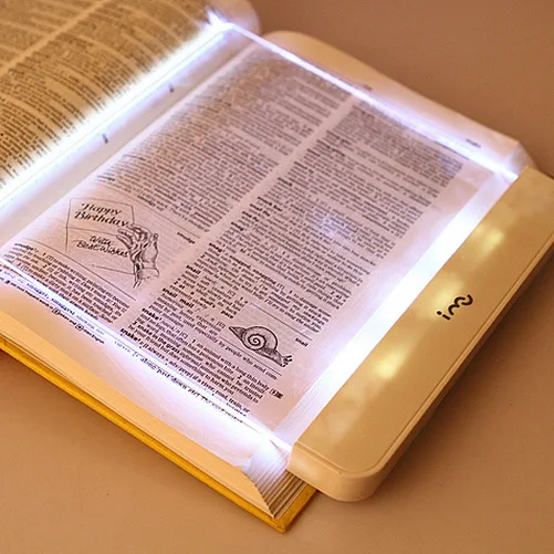 

Practical LED Book Light Magic Night Vision Light LED Reading Book Flat Plate Portable Car Travel Panel Fashion Night Light