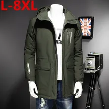 Новые Большие размеры 8XL 7XL 6XL одежда на Хлопчатобумажной Подкладке парки брендовая мужская одежда теплые зимние мужские зимняя куртка качество зимняя куртка