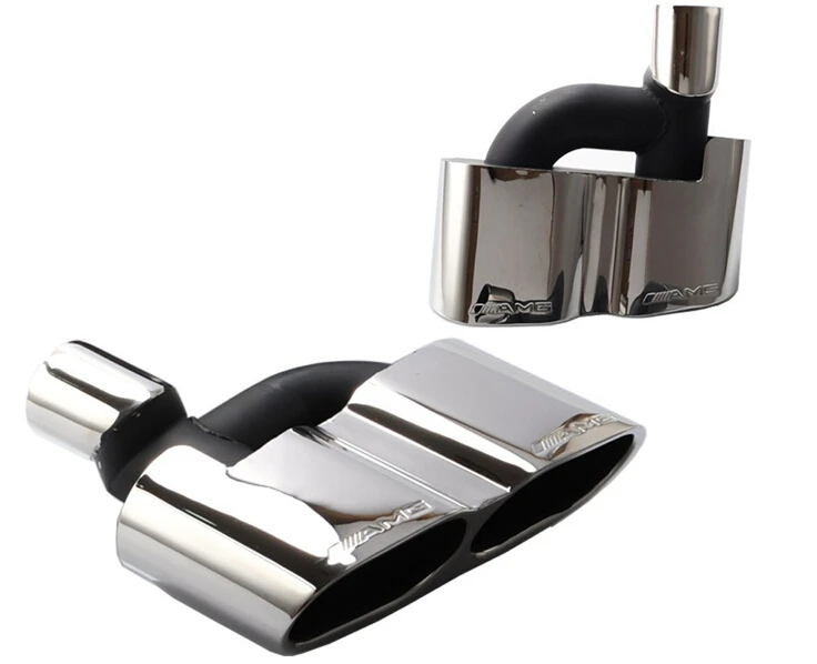 A Pair exhaust muffler pipe tip for Mercedes W221 S Class 08 13 change into S65