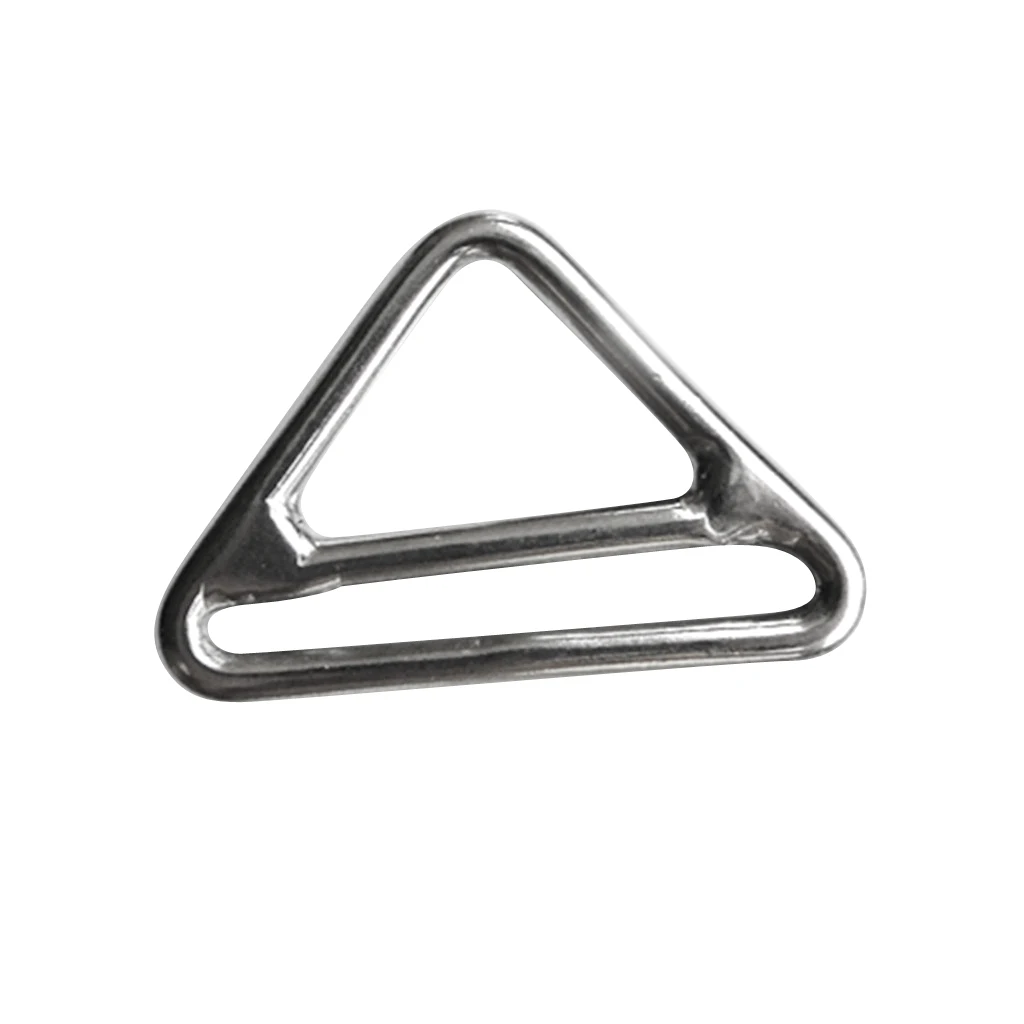 316 Stainless Steel Scuba Diving Triangle Ring 2'/5cm Weight Belt Keeper Stopper Buckle Climbing Harness Webbing Backpack