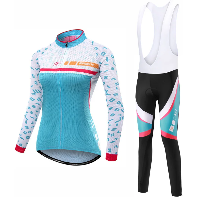 

Long Sleeve Winter Cycling Bike Bicycle Sets Suits Thermal Women's Bike Trousers Winter Clothing Sportswear Equipment