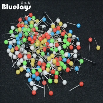

BlueJays 200PCS Colorful Plastic Fishing Pin Position Mark Bead Needle Pin Diameter 4MM for Fishing Line Wire Fishing Tackle