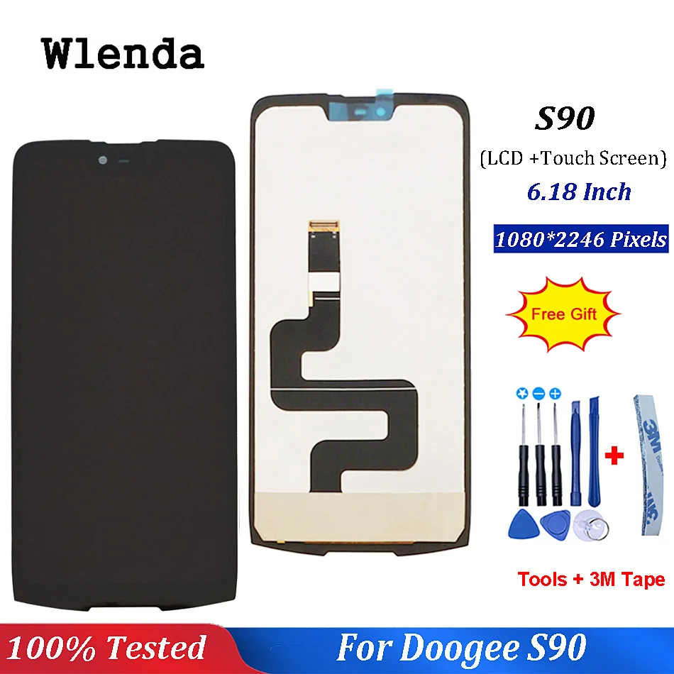 

For 6.18 inch Doogee S90 LCD Display+Touch Screen 100% Tested Screen Digitizer Assembly Replacement