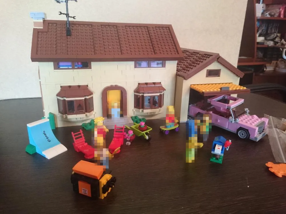 2575 шт. DIY 3D модель Симпсоны дом Building Block Кирпичи совместимы lepins Рождество мальчик