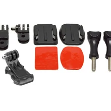 Brand New GoPro Helmet Front Shooting Set+Adhesive Pads Mount Stand for GoPro Hero 4 3+ 3 2 sj4000 Camera Gopro Accessories