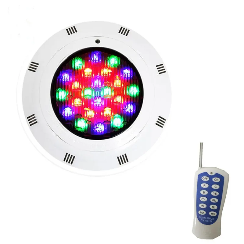 

18 LED RGB Underwater Swimming Pool Light Multi-Color 12V 54W RGB+Remote Controller Outdoor Lighting aterproof Underwater Lamp