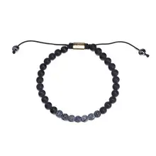 Ювелирные изделия из нержавеющей стали, аксессуары, модный браслет из металла, натуральный камень, оникс, веревка макраме, браслет