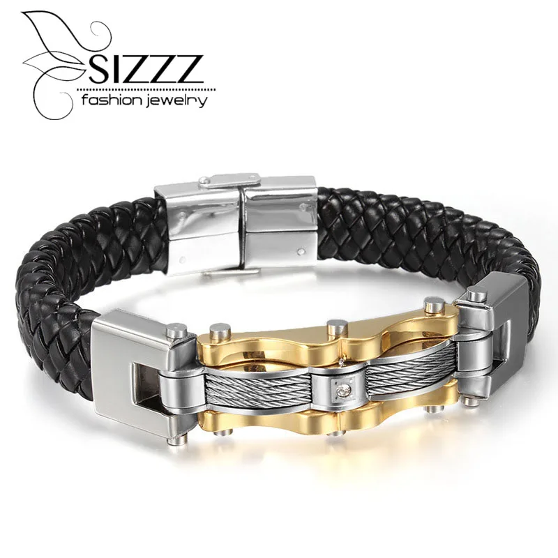 

SIZZZ Men's Bracelet Black Color Garfield Bracelet&Bangles Titanium Steel Jewelry Wholesale