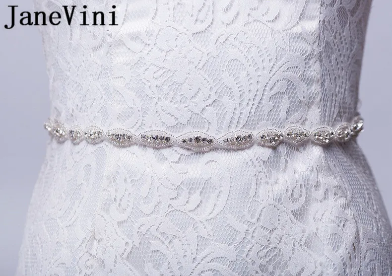 Ремень со стразами JaneVini Strass Riem ремни свадебного платья с бусинами Блестящая