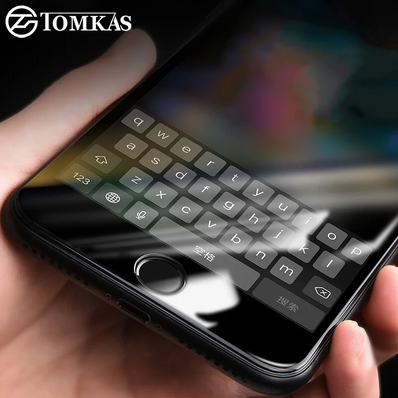 TOMKAS Displayschutzfolie Für iPhone 6 6 S Plus Glas Gehärtetes 5D voll Deckfilm Glas Für iPhone 7
