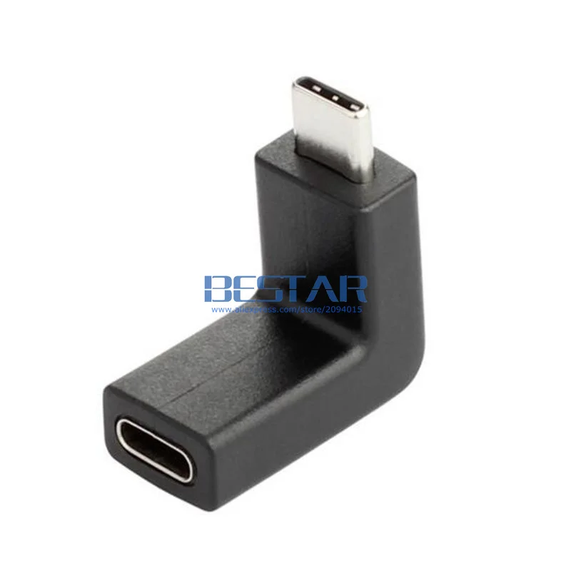 Новинка года локоть дизайн 90 градусов прямоугольный USB 3,1 type c штекер USB type-c Женский удлинитель USB-C угловой адаптер