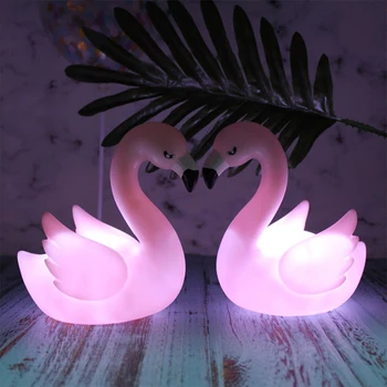 

1PC Novelty LED 3D Night Light Pink Flamingo Night Light Home Party Decoration 3D Desk Lamp Dessert lovely Gifts for Kids Gift