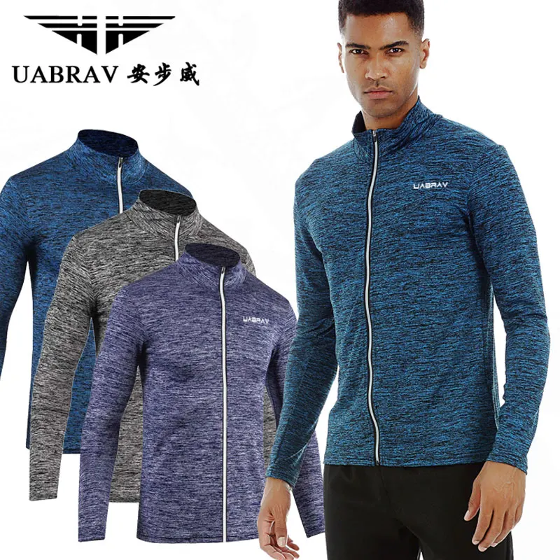 UABRAV мужская куртка для бега, Свитера для фитнеса, упражнений на открытом воздухе, спортивные, футбольные, тренировочные куртки для спортзала