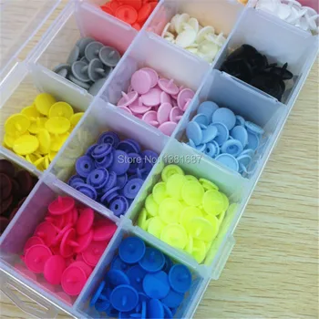 

MIX 18 COLORS GLOSSY KAM SNAPS FASTENER RESIN SNAP BUTTONS T5 CAPS 12 mm 360sets SNAPS
