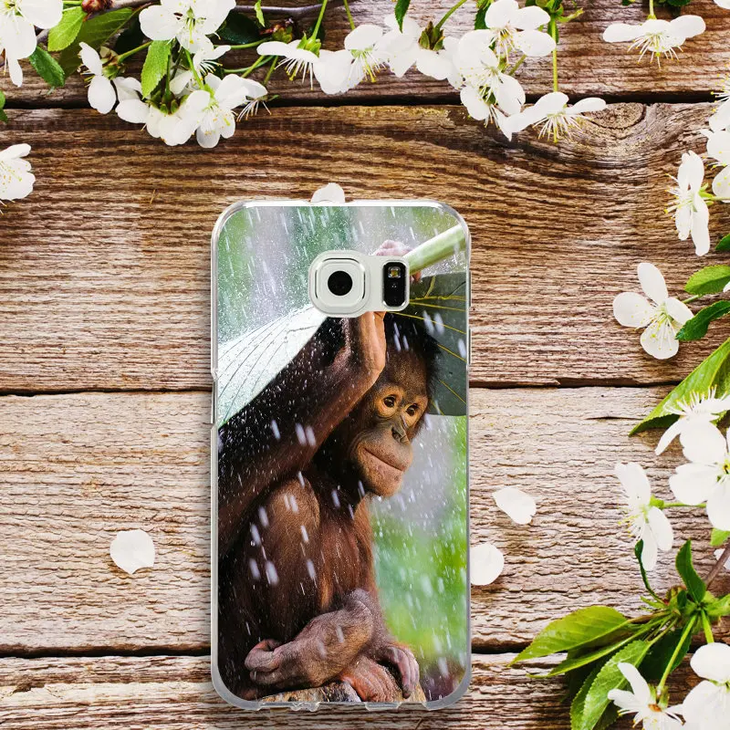 Детский Цветной чехол с рисунком обезьяны гориллы для Samsung Galaxy Note 3 4 5 8 S3 S4 S5 Mini S6 S7