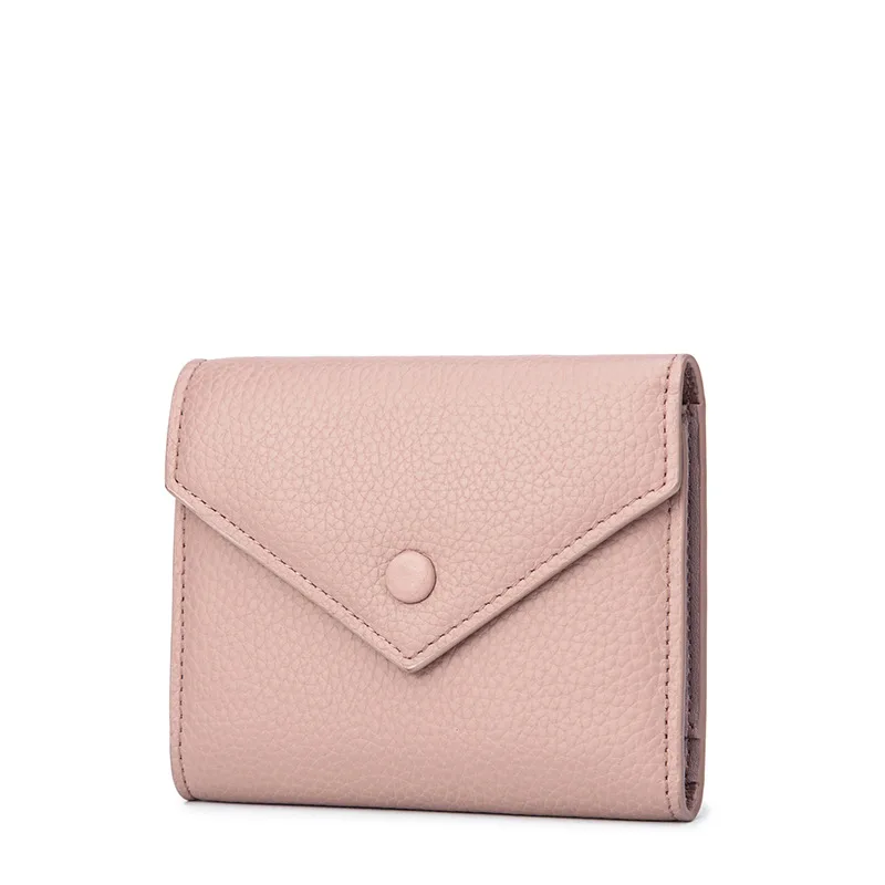 

Head layer cowhide elegant envelope package, 2017 new Korean version, simple short women's purse, deputy agent