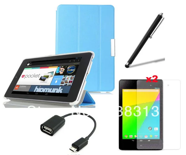 Умный кожаный чехол книжка с подставкой для Google Nexus 7 II 2 Gen функцией сна и защитой