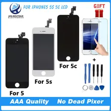 Good Quality AAA No Dead Pixel For iPhone 5 5G LCD Screen With Touch Digitizer Display Assembly Replacement Black White