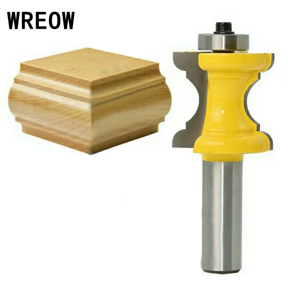

1/2inch Shank Architectural Trim Molding Router Bit Milling Cutter Woodworking Tool Hole Saw Cutter Tool With Bead Column Face